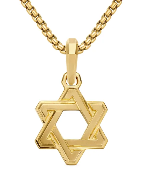 подвеска Deco Star of David из желтого золота (24 мм)