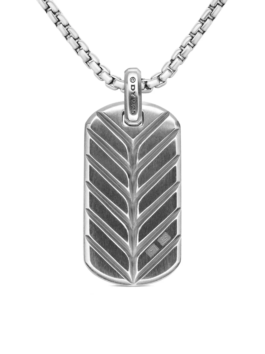серебряная подвеска Chevron (35 мм) 4