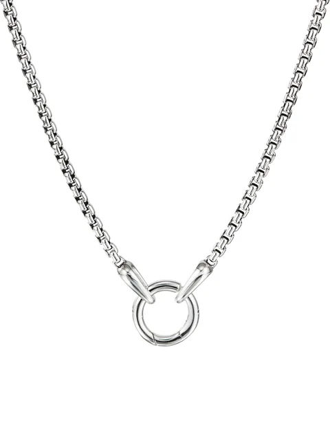 серебряное колье Smooth Amulet Box Chain (2.7 мм)