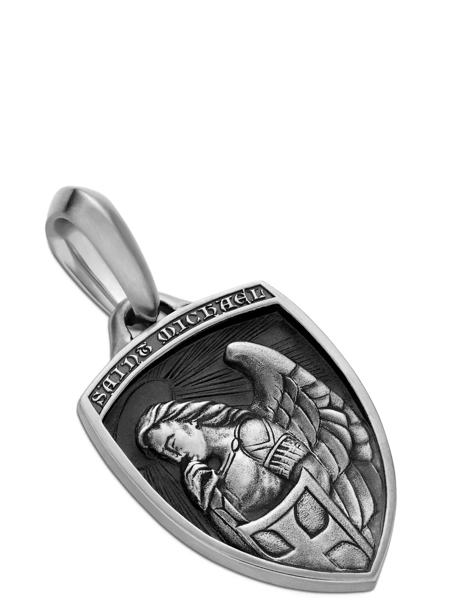 серебряная подвеска St. Michael (26 мм) 5