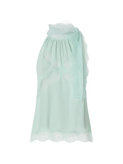 halterneck top with lace