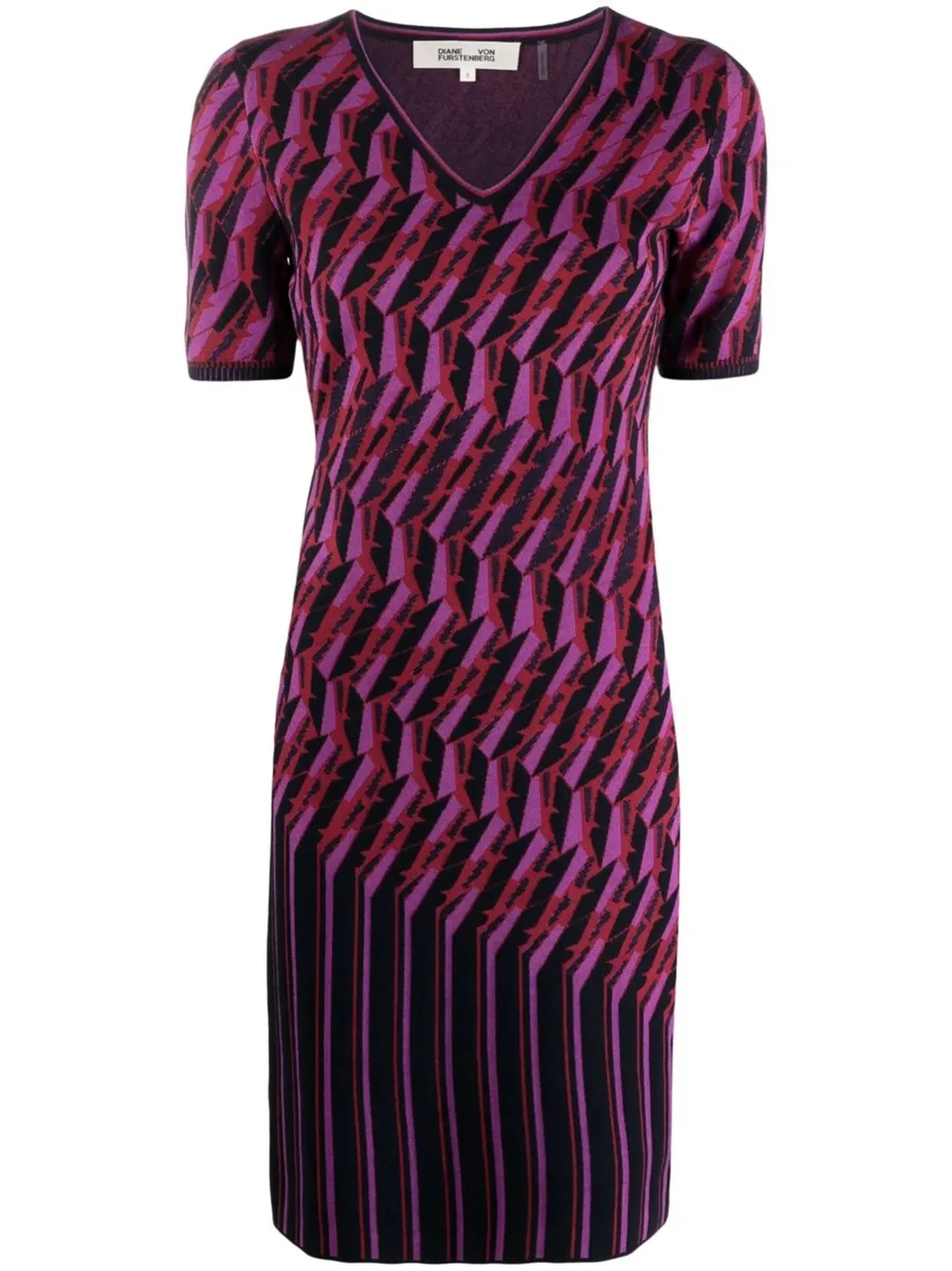 zig-zag intarsia-knit dress 3