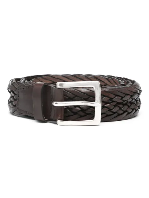 braided leather belt