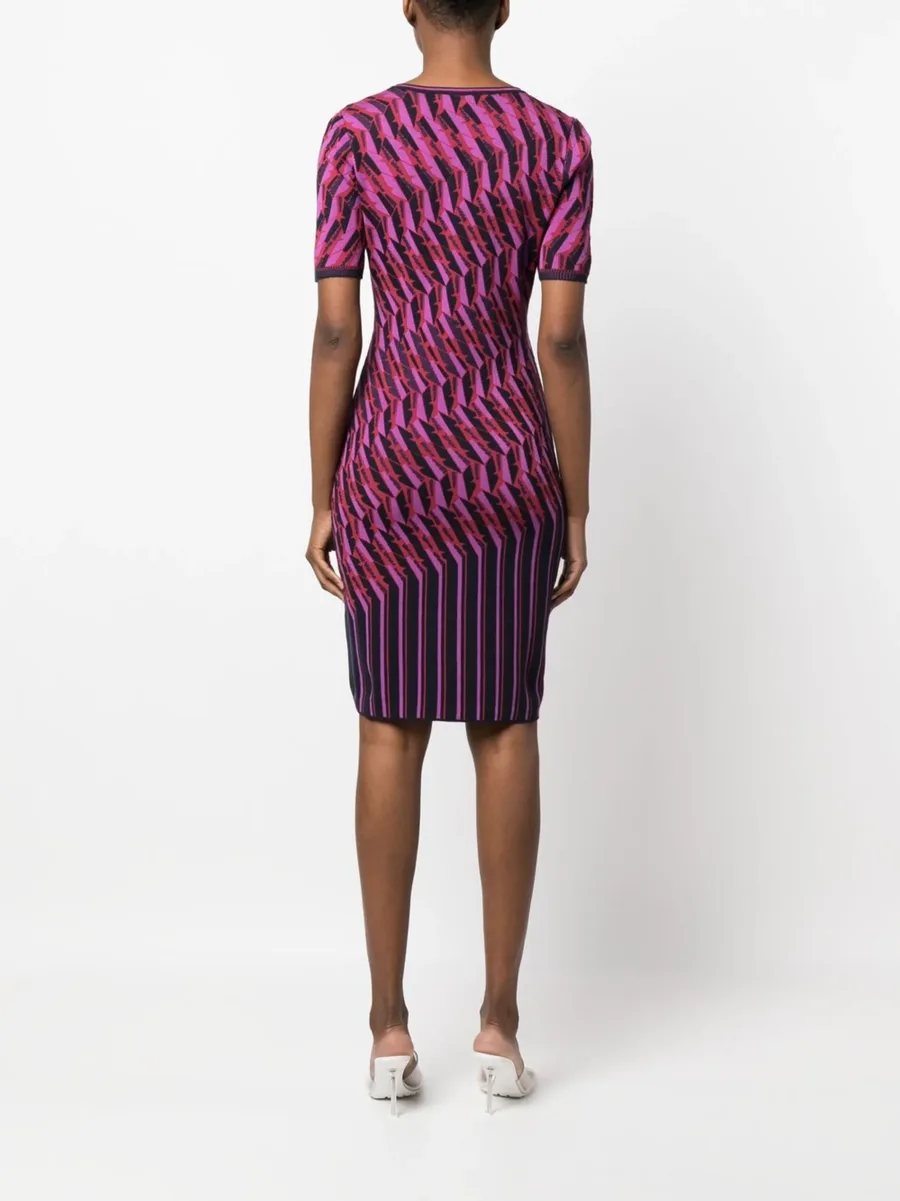 zig-zag intarsia-knit dress 10