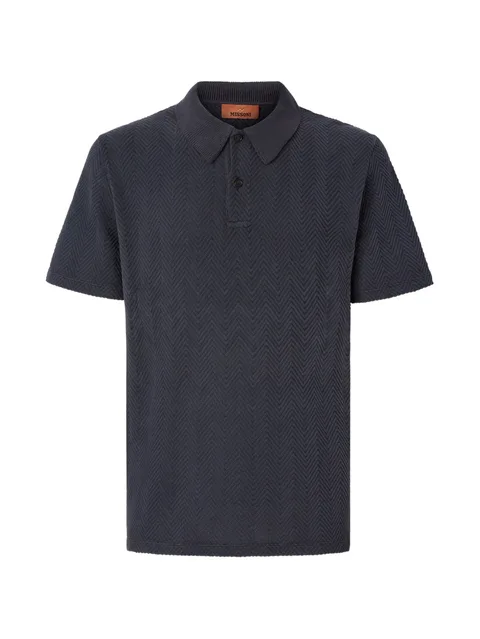 herringbone polo shirt