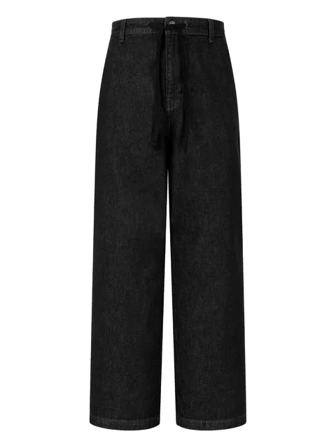 drawstring straight-leg jeans
