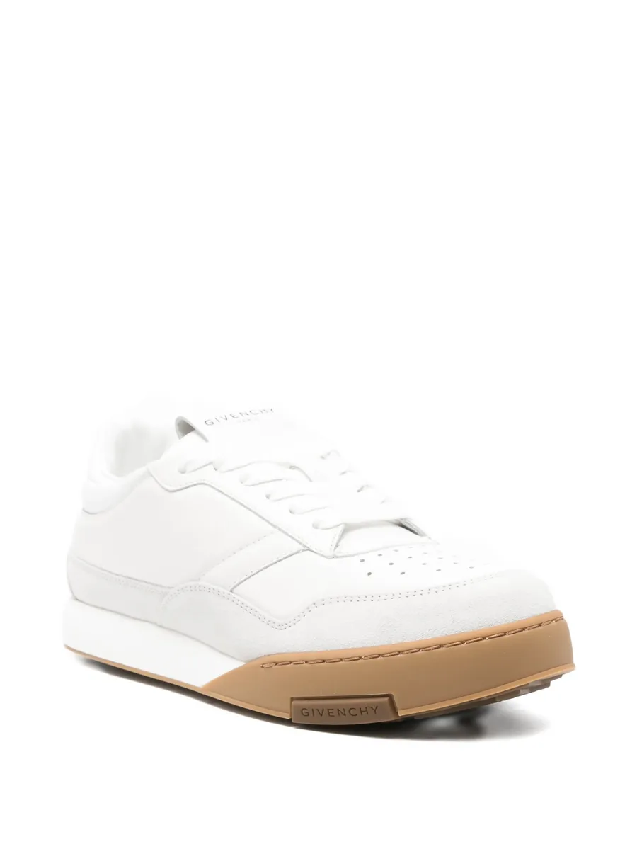 perforated-detail panelled sneakers 4
