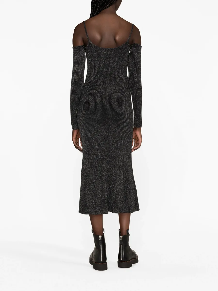 logo cut-out midi dress 7