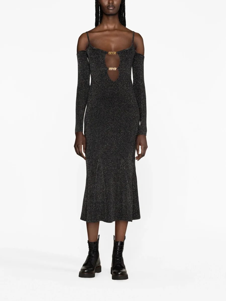 logo cut-out midi dress 4