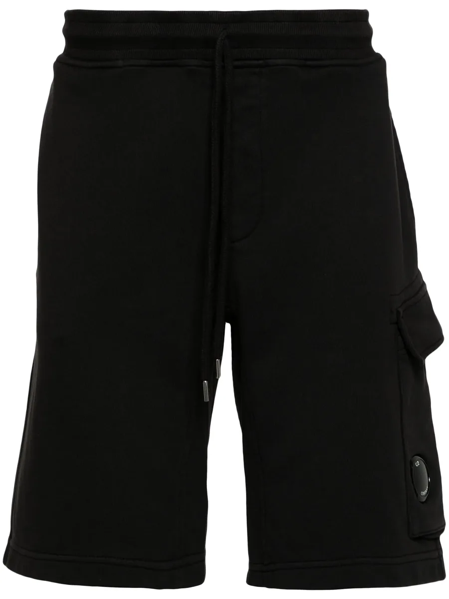 Diagonal cotton track shorts 1