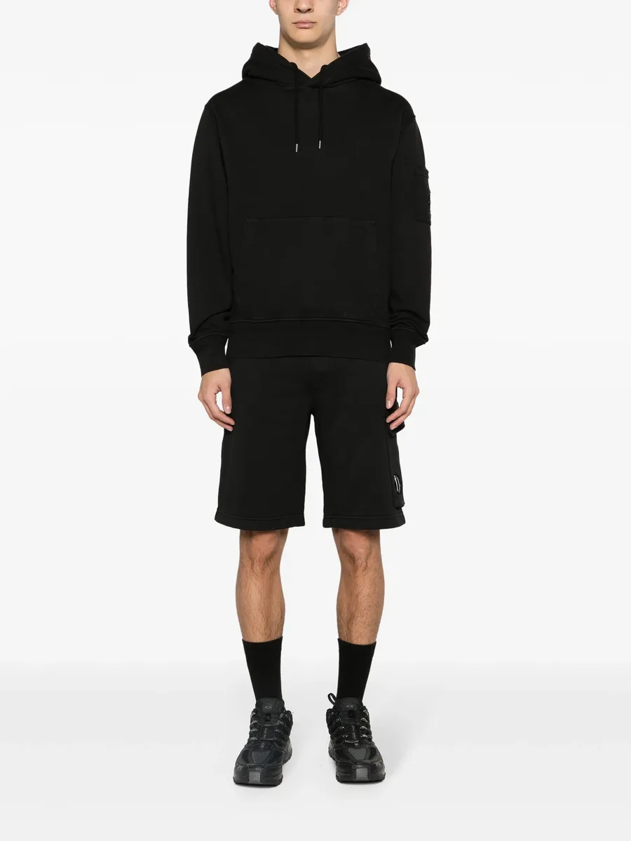 Diagonal cotton track shorts 4