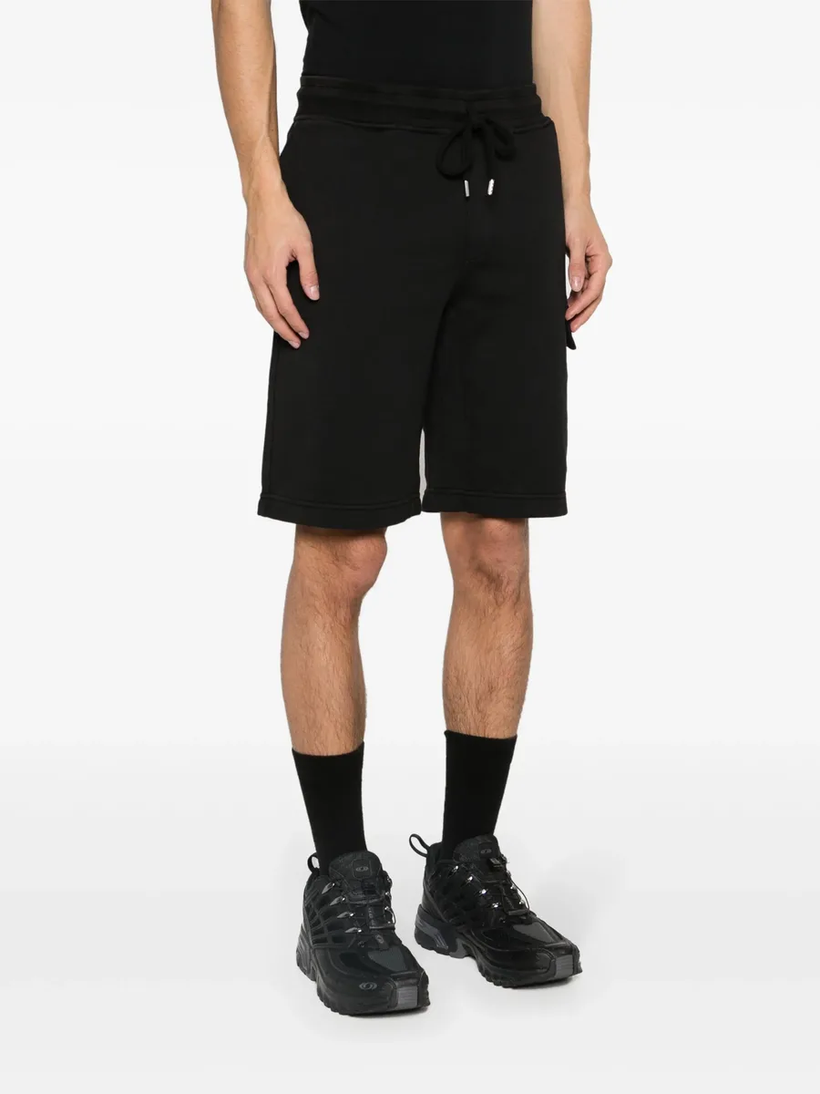 Diagonal cotton track shorts 5
