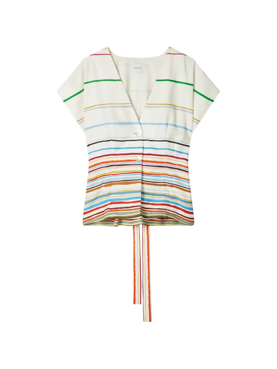 топ в полоску с завязками 1