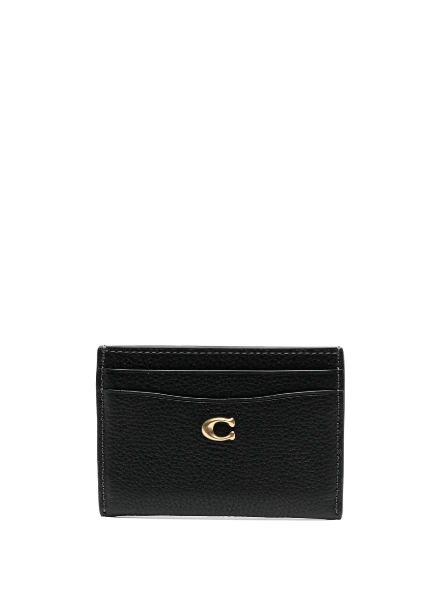 logo-plaque leather cardholder 1