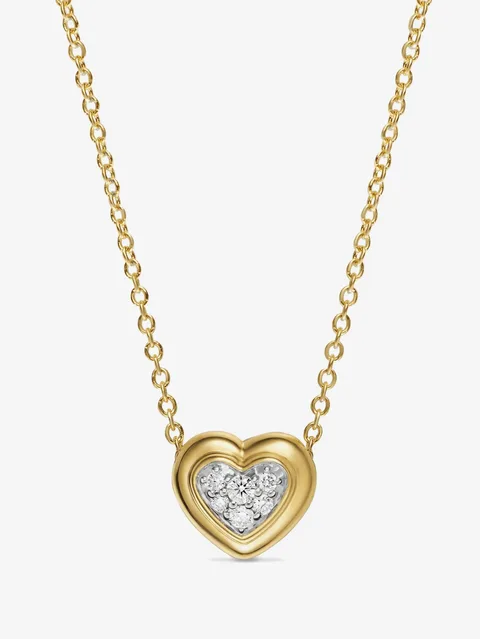 колье Puffy Heart из желтого золота с бриллиантами