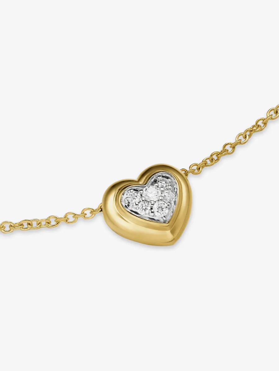 колье Puffy Heart из желтого золота с бриллиантами 5