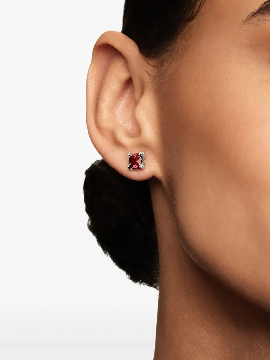 серебряные серьги Petite Chatelaine с родолитом 6