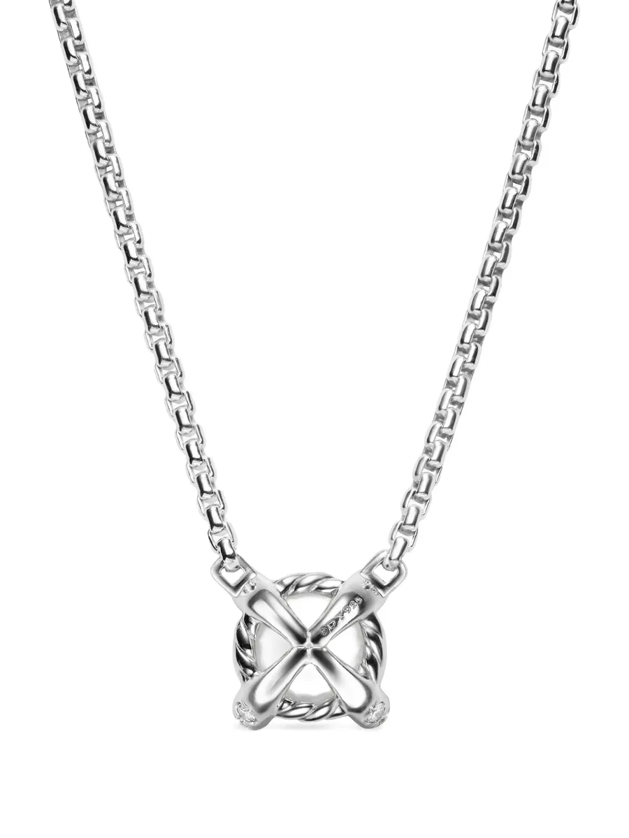 серебряное колье с бриллиантами и жемчугом 5