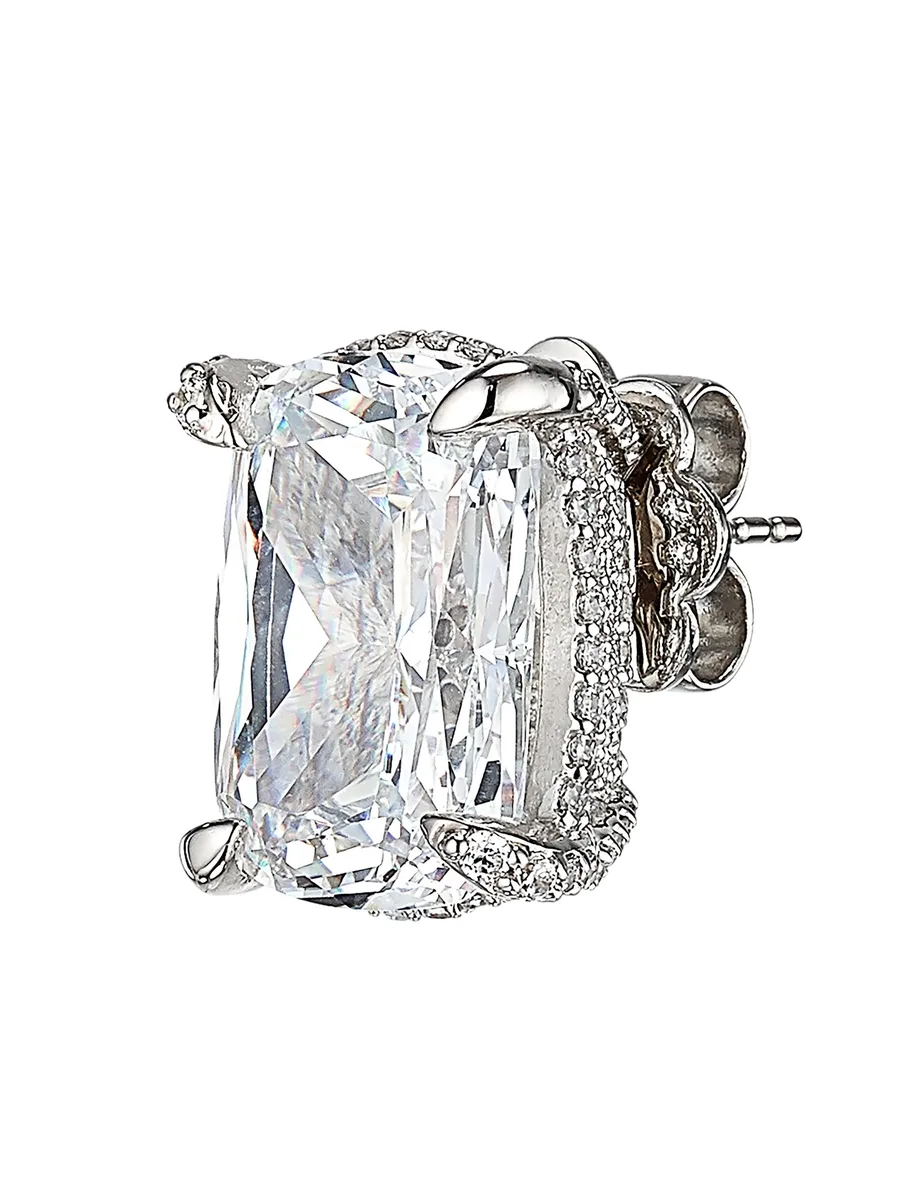 серьги Cushion Wing из белого золота с бриллиантами 3