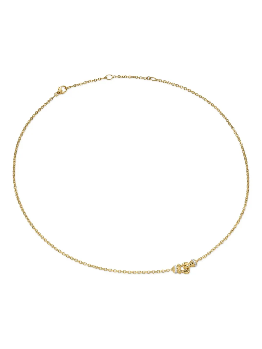 колье Petite Buckle из желтого золота с бриллиантами 2