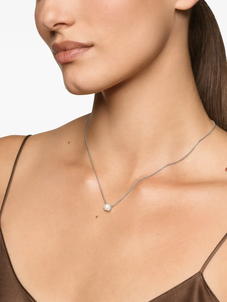 серебряное колье с бриллиантами и жемчугом 2