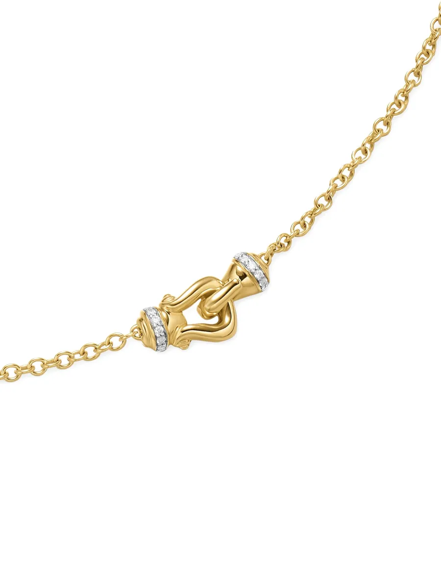 колье Petite Buckle из желтого золота с бриллиантами 4