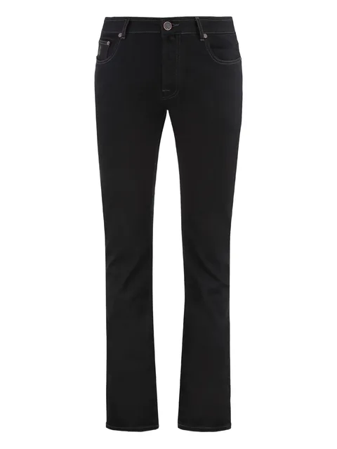 logo-patch five-pocket jeans