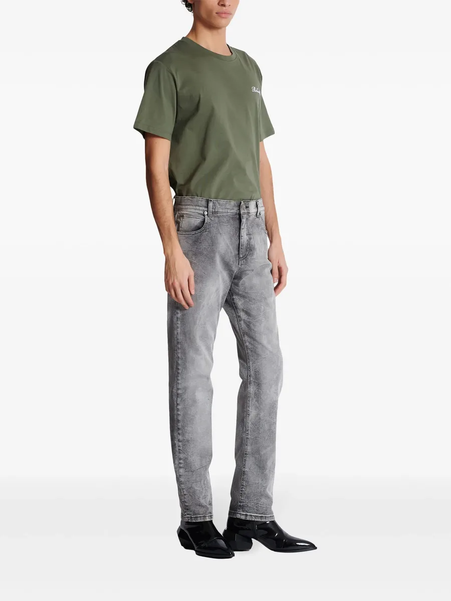 mid-rise straight-leg jeans 6