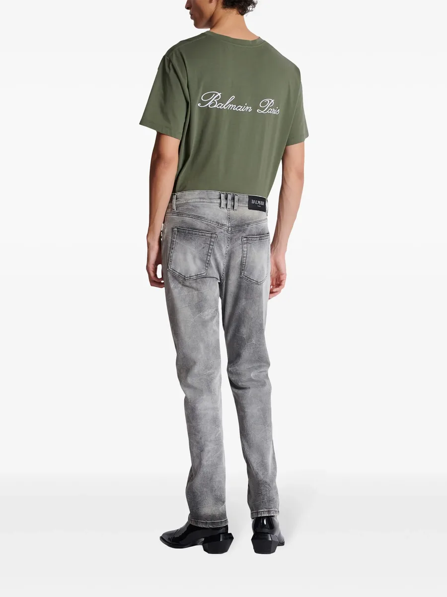 mid-rise straight-leg jeans 7