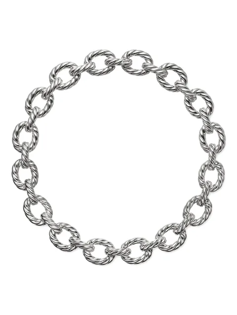 серебряное колье