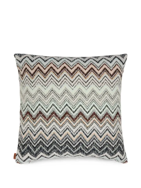 Forest zigzag-knit cushion
