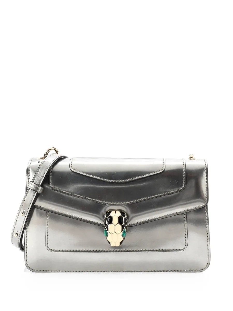 маленькая сумка на плечо Serpenti Forever Square Metallic 3
