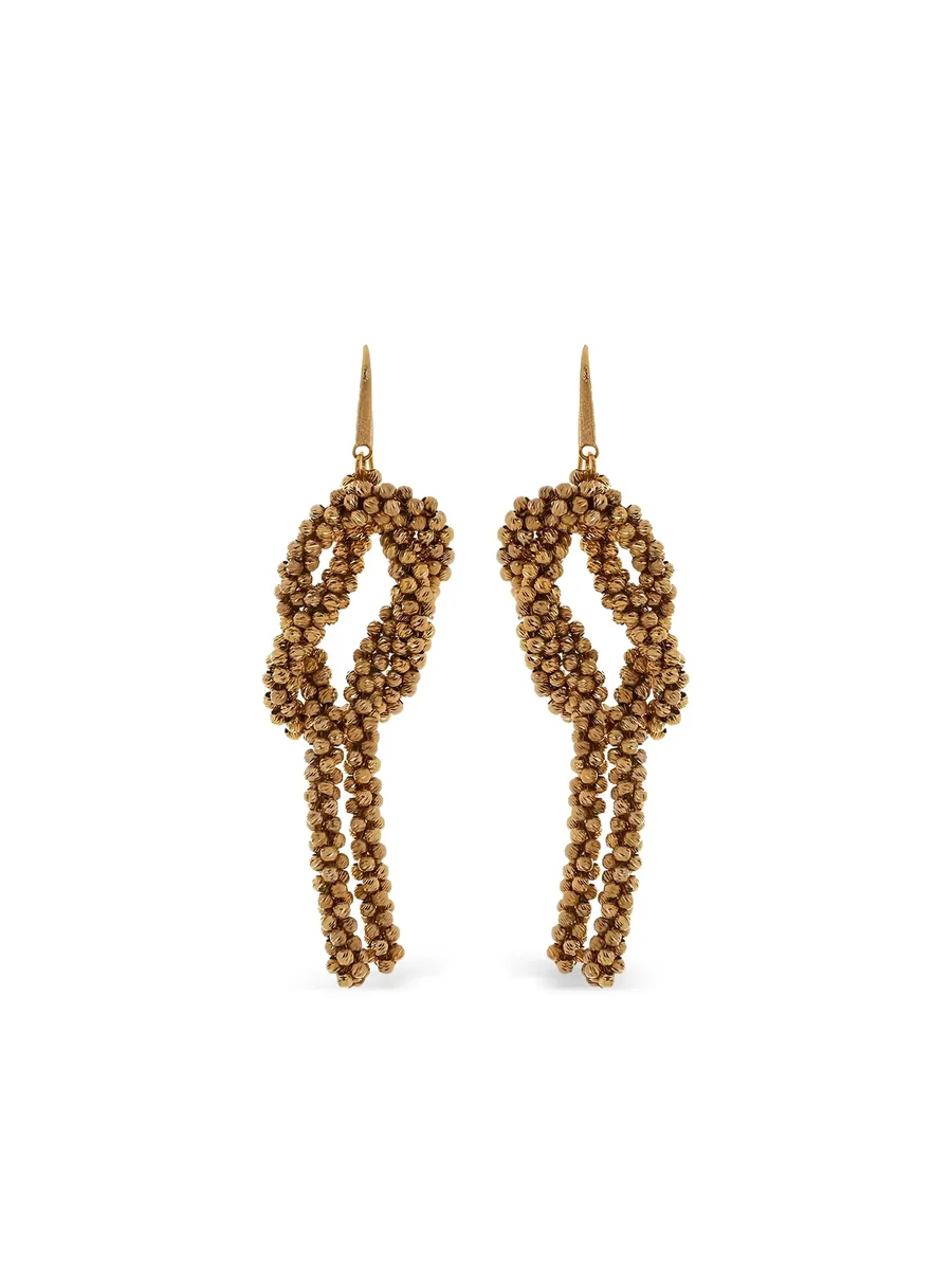 knot-detail drop earrings 1