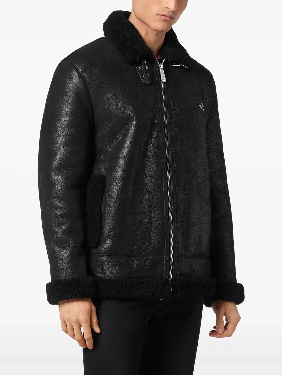shearling biker jacket 6