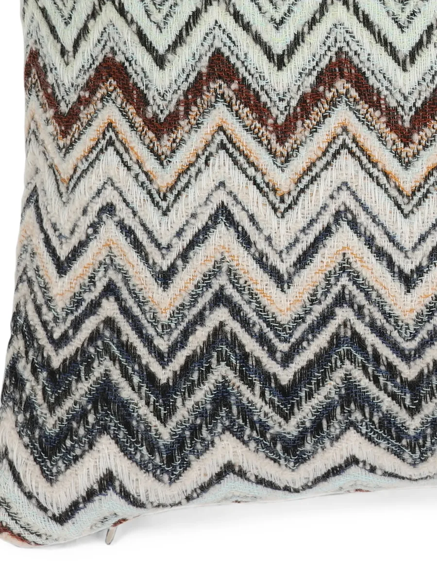 Forest zigzag-knit cushion 2