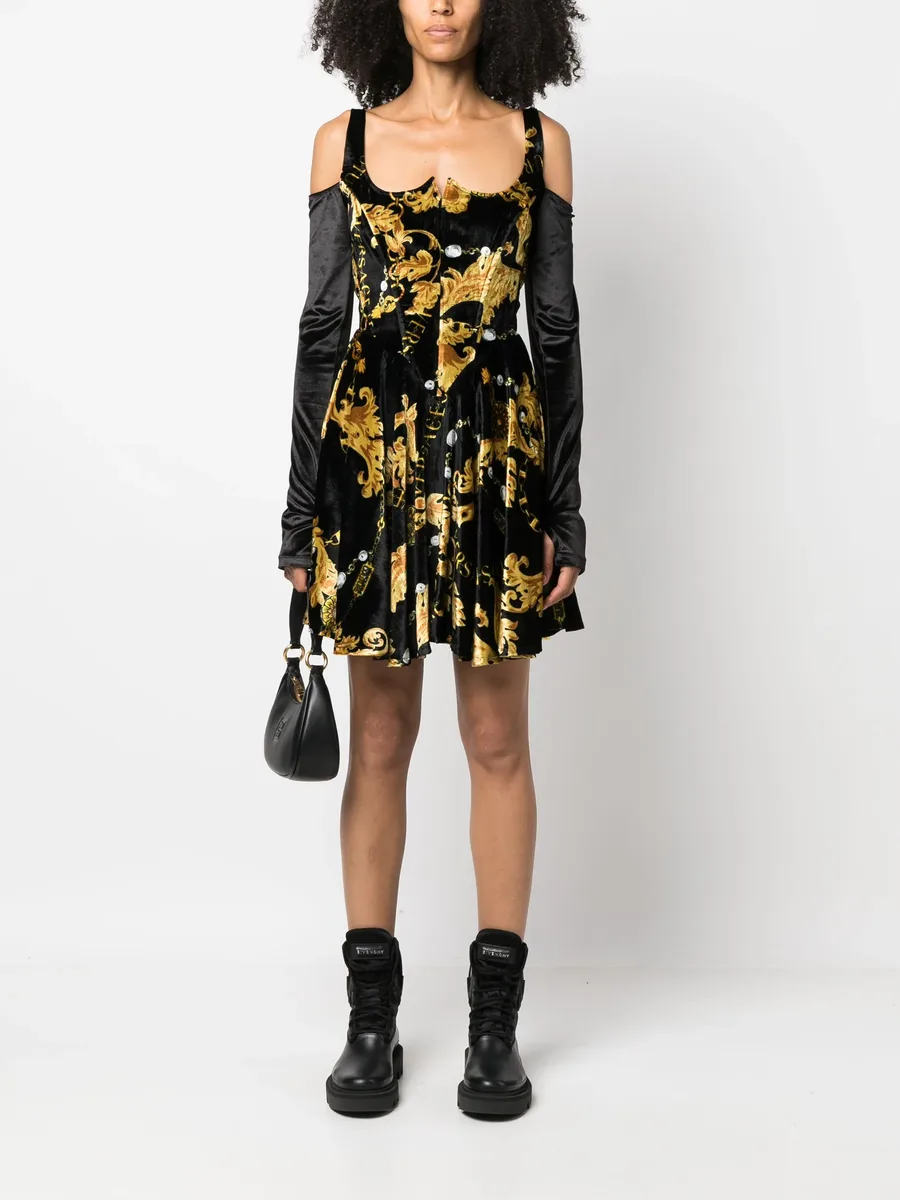 платье Chain Couture с длинными рукавами 4