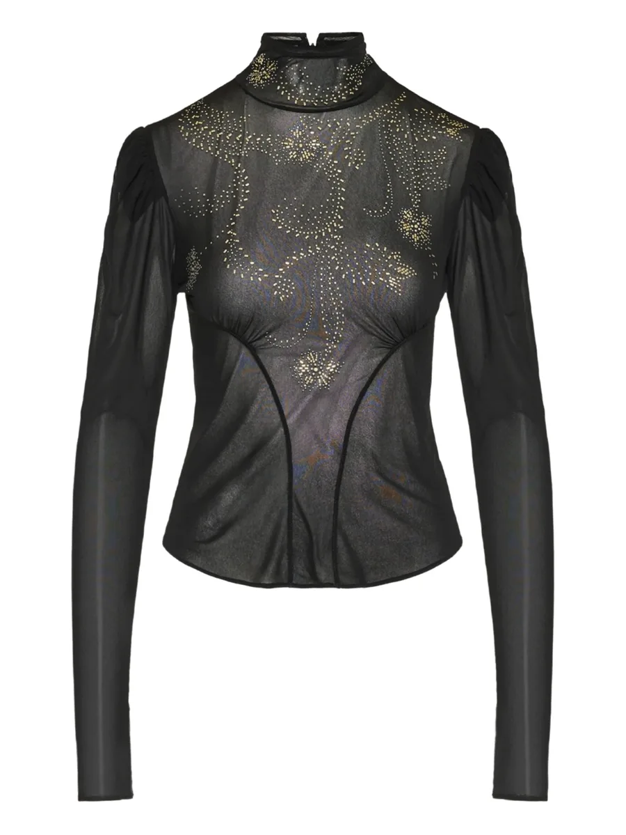 beaded long-sleeved top 1