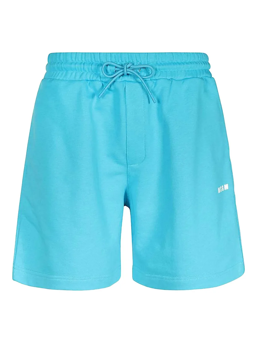 elasticated-waistband cotton shorts 2