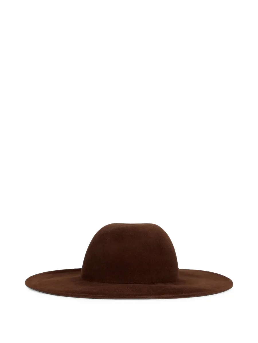 wide-brim rounded-crown hat 1