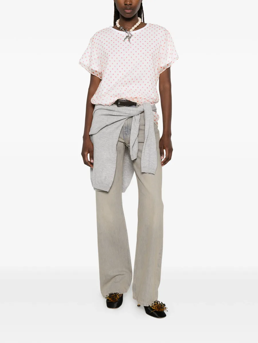 polka-dot sheer T-shirt 4