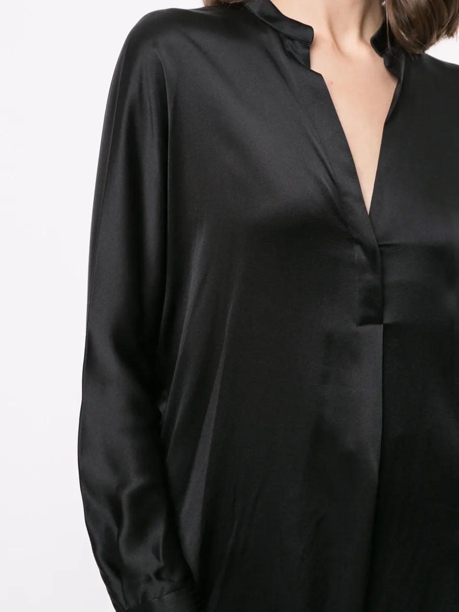 silk v-neck blouse 10