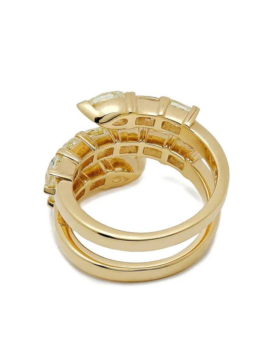кольцо Twist из желтого золота с бриллиантом 8