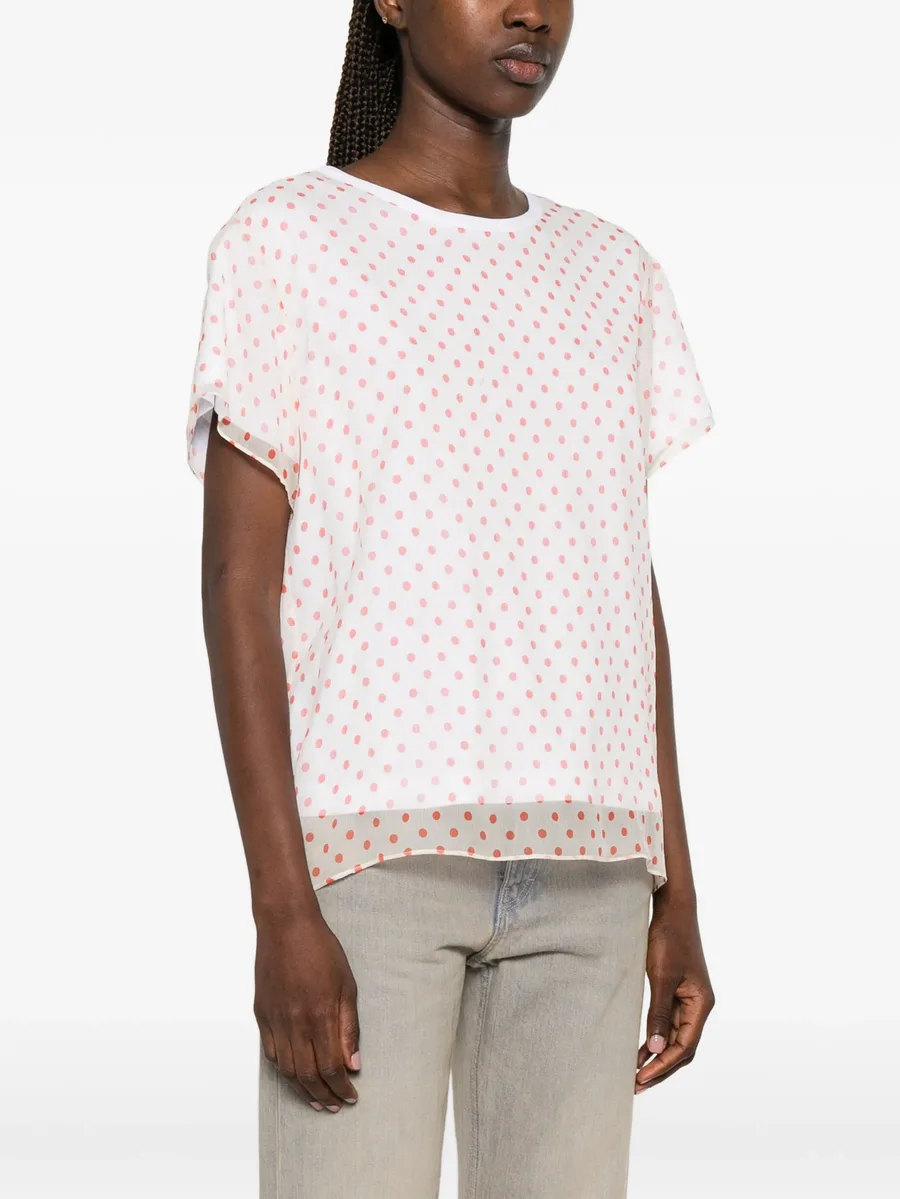 polka-dot sheer T-shirt 6