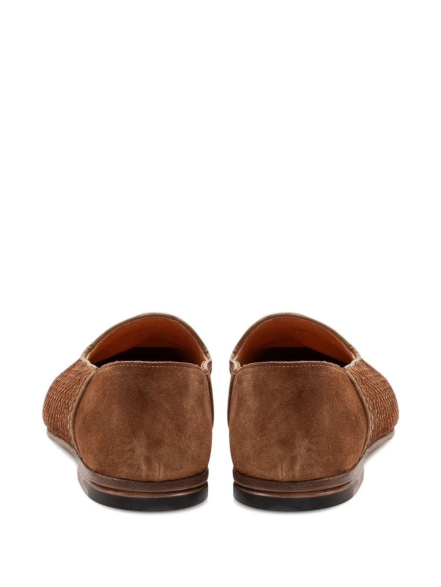 interwoven suede loafers 4