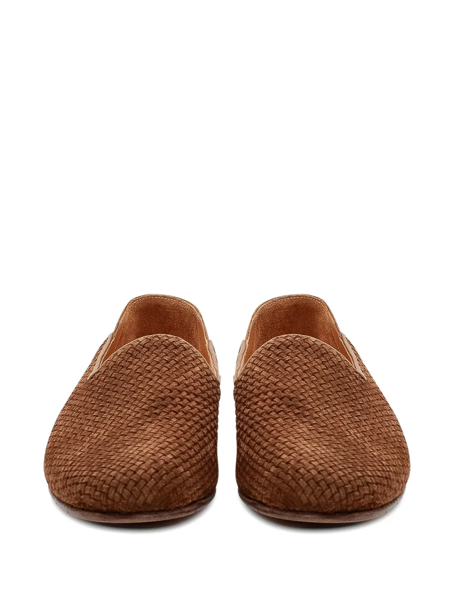 interwoven suede loafers 5