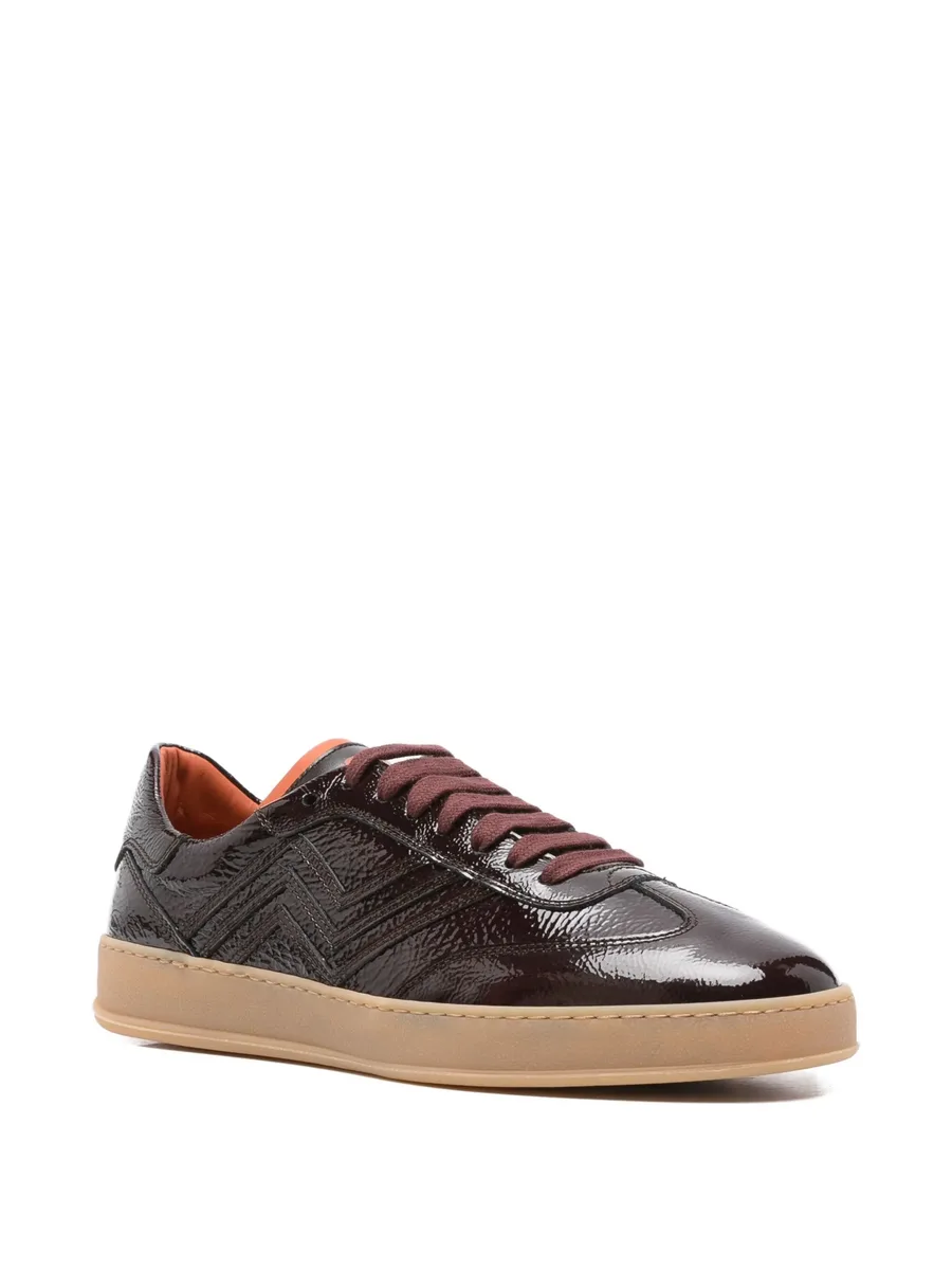 лакированные кеды с узором зигзаг 4