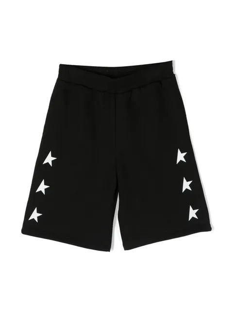 logo-print wide-leg shorts