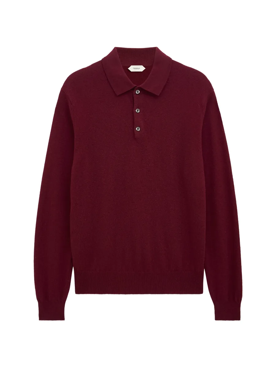 long-sleeve cashmere polo shirt 2