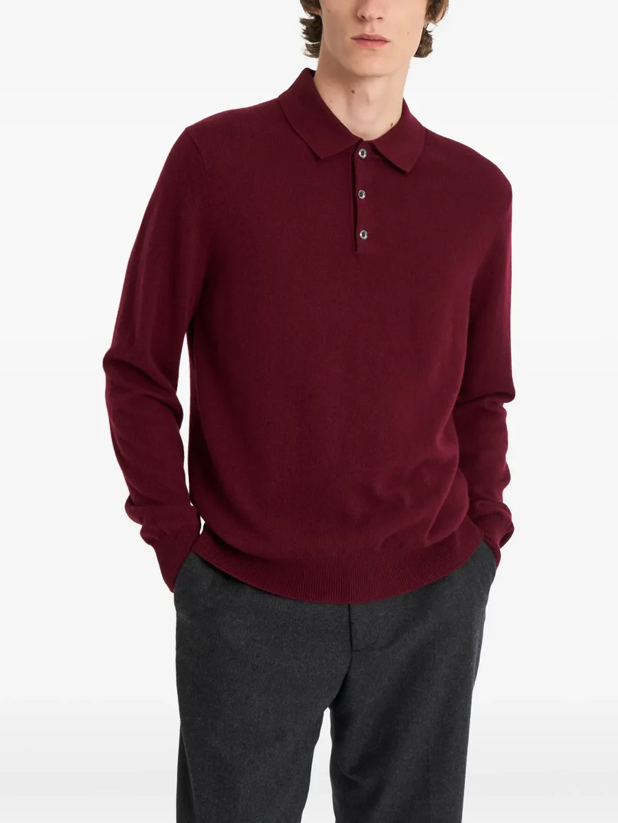 long-sleeve cashmere polo shirt 5