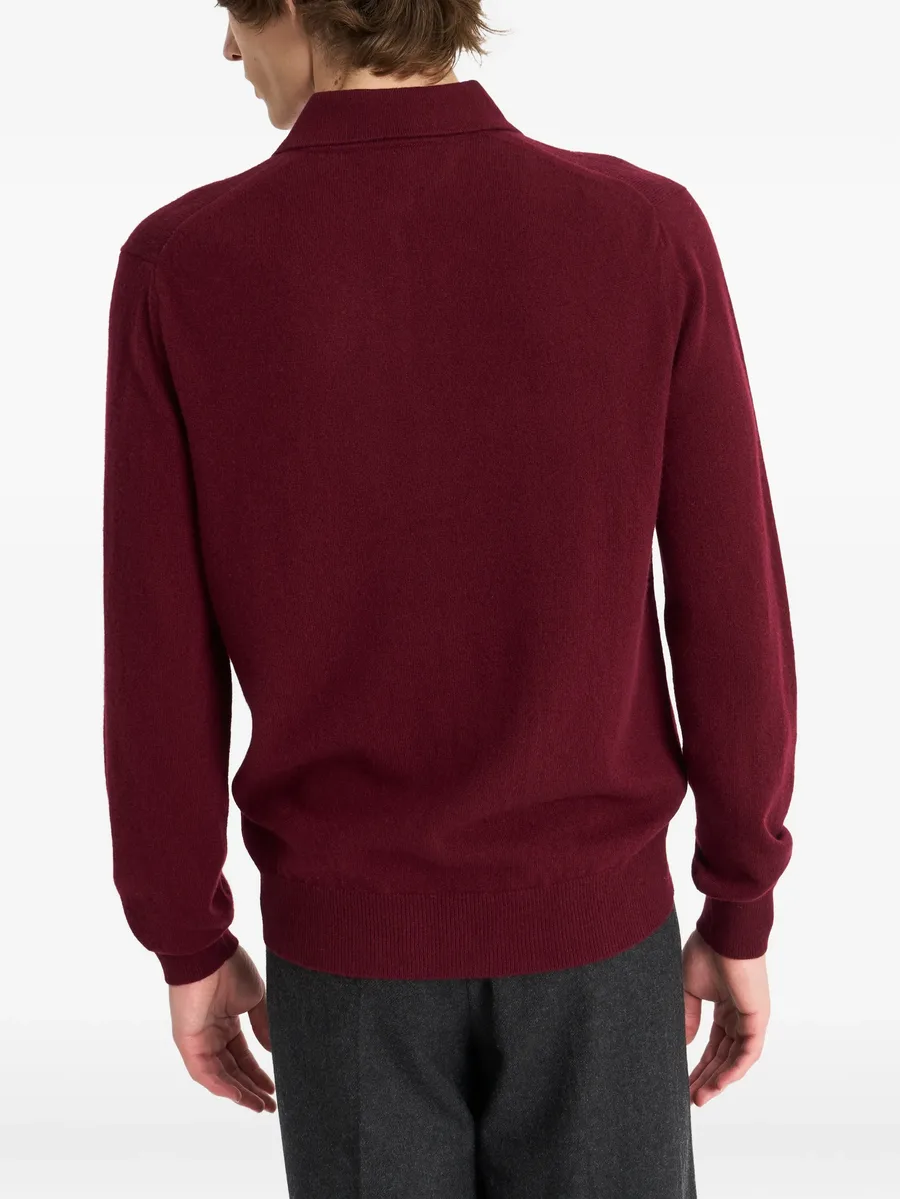 long-sleeve cashmere polo shirt 8
